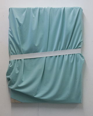 Bodified Frame 13, 2012, lycra fabrics on wood, 100 x 70 x 4 cm